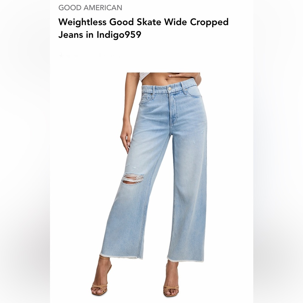 Good American Light Blue Distressed Women's Jeans